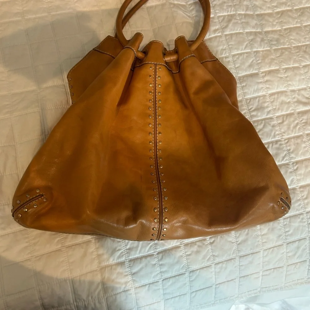Michael Kors Tan Leather Hobo Bag